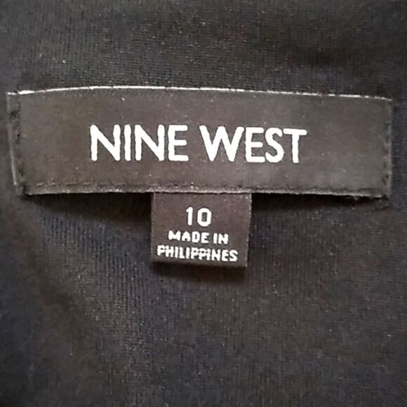 Nine West Black Ruched Sheath Dress. Size 10 - Picture 8 of 10